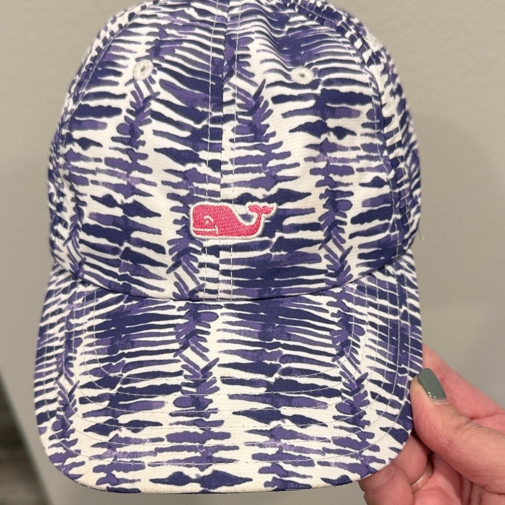Vineyard Vined Purple Blue and White Patterned Cap